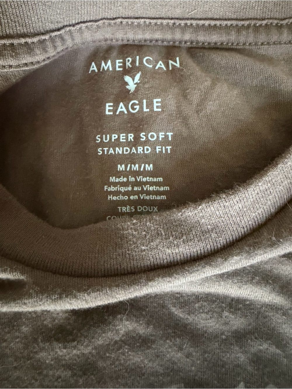 American Eagle Outfitters Men’s Crew Neck Tees - Navy, Taupe, brown - Picture 3 of 5